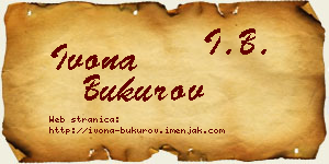 Ivona Bukurov vizit kartica